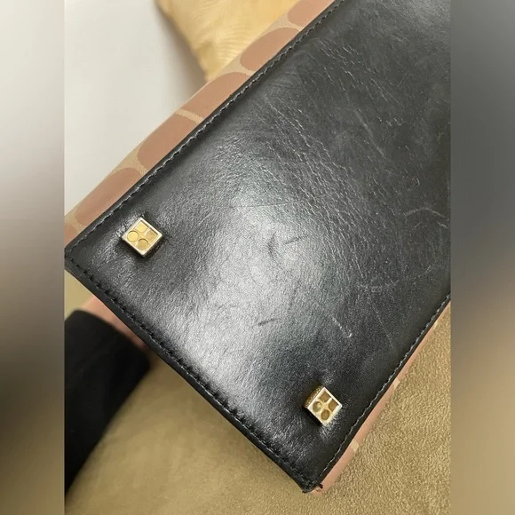 Kate Spade Small Tote Shoulder Bag in Gold and Black with Classic Print - Picture 9 of 14